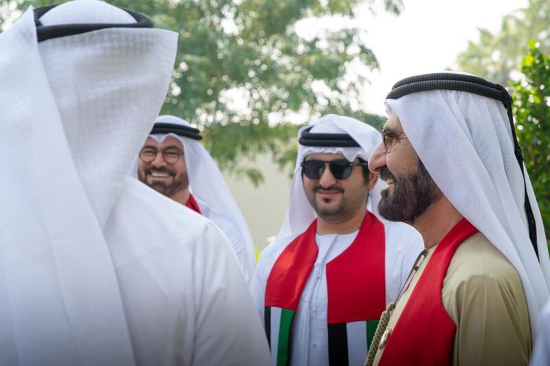 Sheikh Mohammed bin Rashid, Sheikh Maktoum bin Rashid, Deputy Ruler of Dubai, and Mohammed Al Gergawi, Minister of Cabinet Affairs