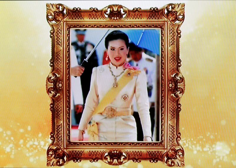 A portrait of Princess Ubolratana Mahidol shown during a nationwide televised Royal Statement by Thai King Maha Vajiralongkorn prohibiting his elder sister from entering politics in, Bangkok, Thailand. EPA