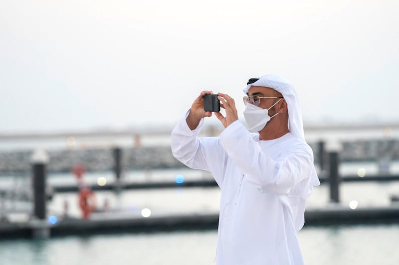 Sheikh Mohamed bin Zayed, Crown Prince of Abu Dhabi and Deputy Supreme Commander of the Armed Forces, visits Al Hudayriat Island.