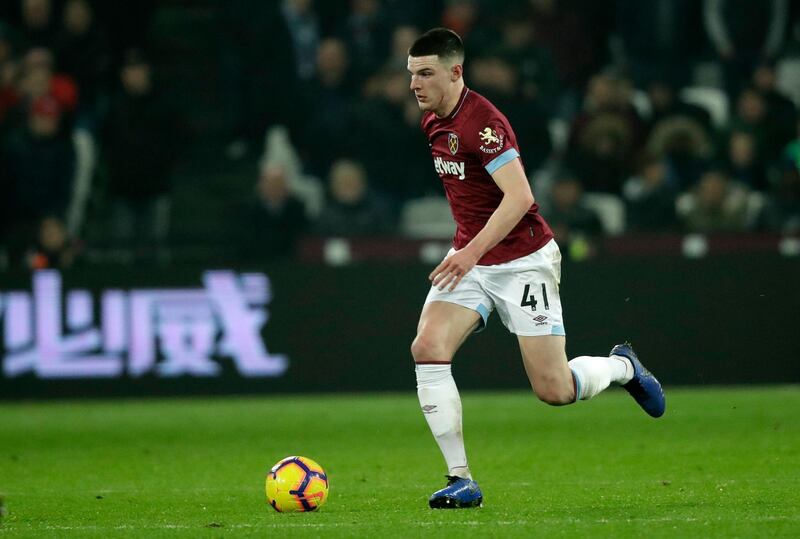 Centre midfield: Declan Rice (West Ham) – Picked up his now customary man-of-the-match award as West Ham came from behind to beat Fulham on Friday. AP Photo