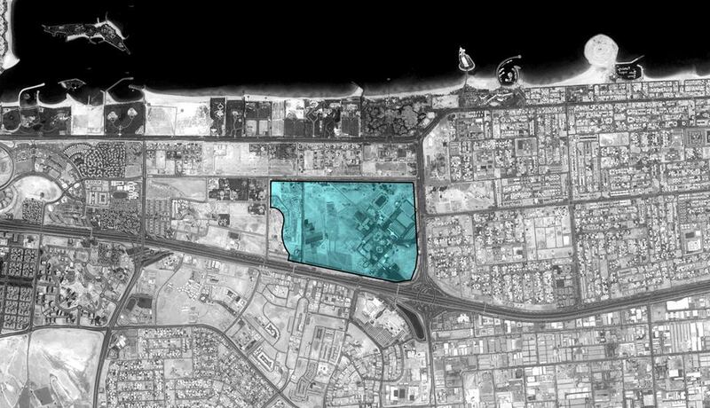 The location of Mall of the World, along Sheikh Zayed Road in Dubai. Courtesy Dubai Holding