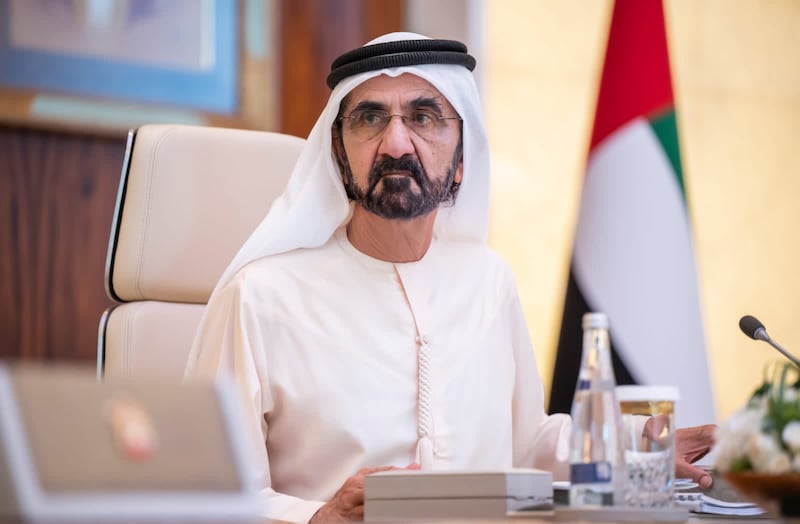 Sheikh Mohammed bin Rashid chaired the Cabinet meeting on Monday. Photo: Dubai Media Office