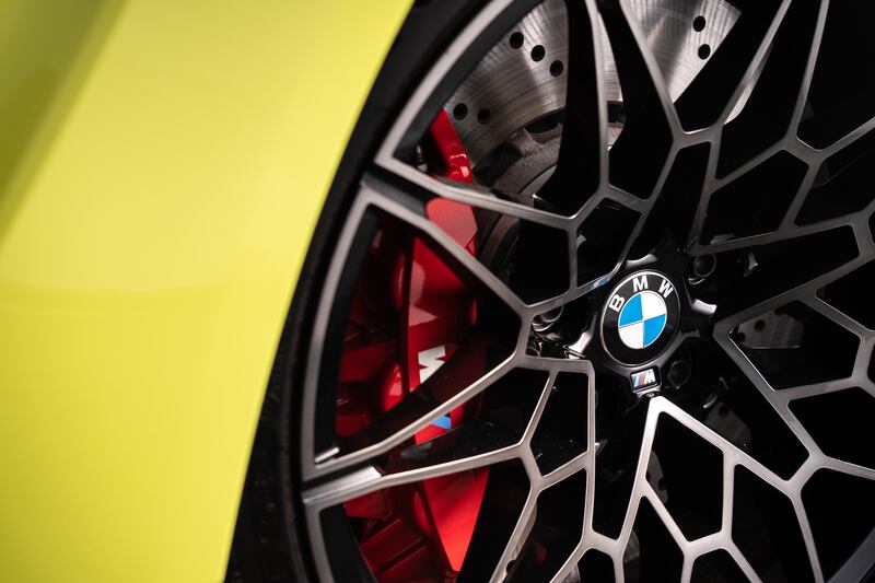 The M4 Competition comes with 19-inch wheels in the front and 20-inch ones down the back