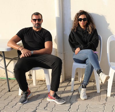 Hind Al Basti, right, and Faycal Attougui are looking to recruit and train more stunts professionals from the region through the Stunt Services Management. Courtesy Hind Al Basti