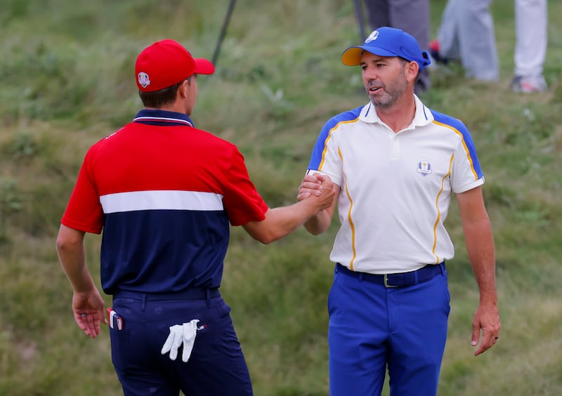 Sergio Garcia (3-1-0) – 8.5. His partnership with Rahm was a rare bright spot for Europe as the Spanish duo collected three points from three matches, as Garcia became the all-time Ryder Cup leader in matches won. Defeated by DeChambeau in Sunday’s singles but it was another excellent tournament from the Ryder Cup great. Reuters