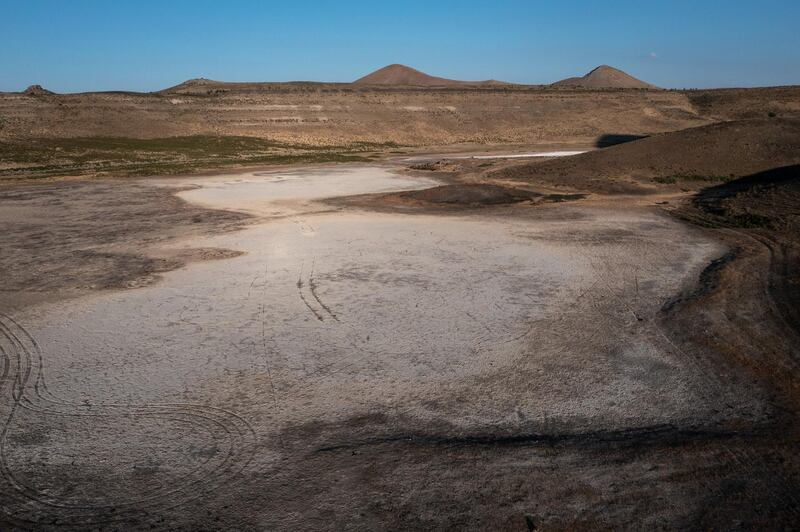 The salt-encrusted expanses of the dried out Lake Meke. While the lake had been home to more than 100 species of bird, by 2015, as the waters receded and become brackish, they were gone.