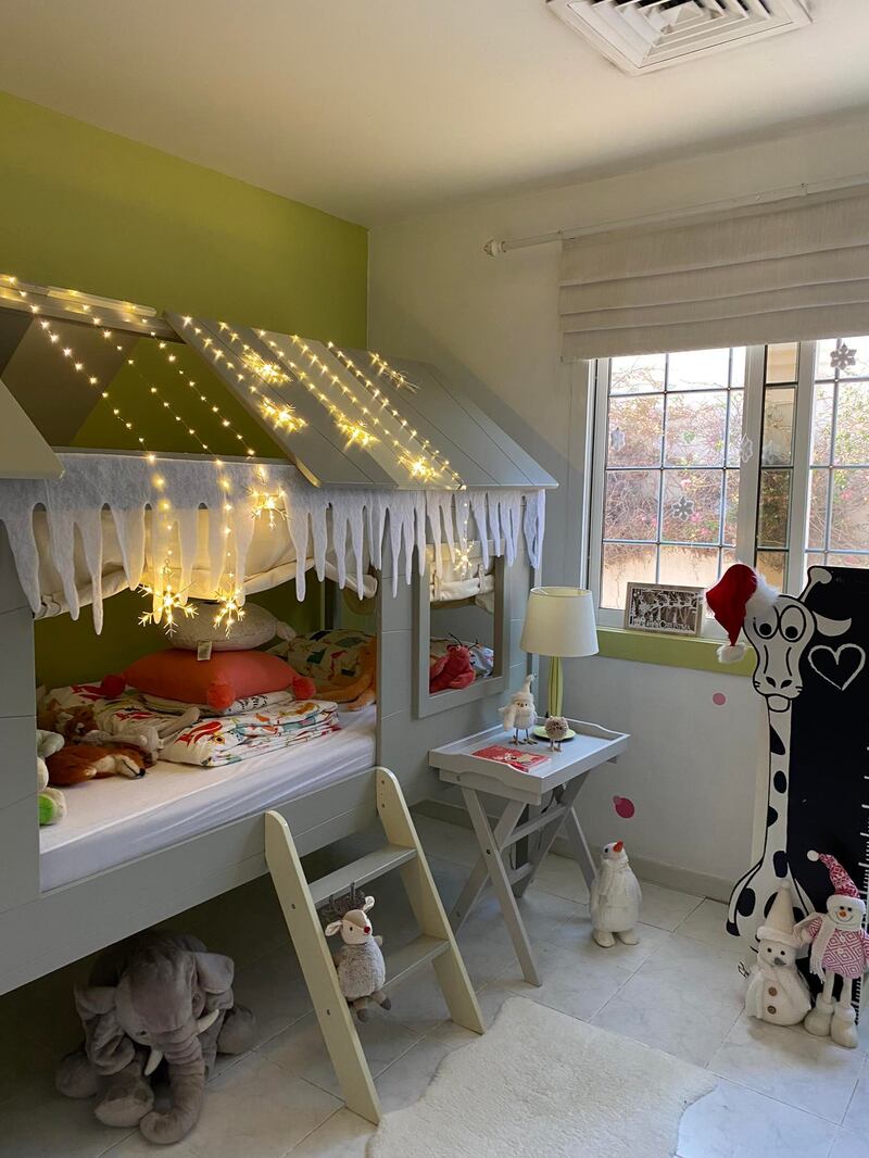 Wolfenden has done up her grandson's bedroom with stuffed toys and twinkle lights. Photo: Elaine Wolfenden