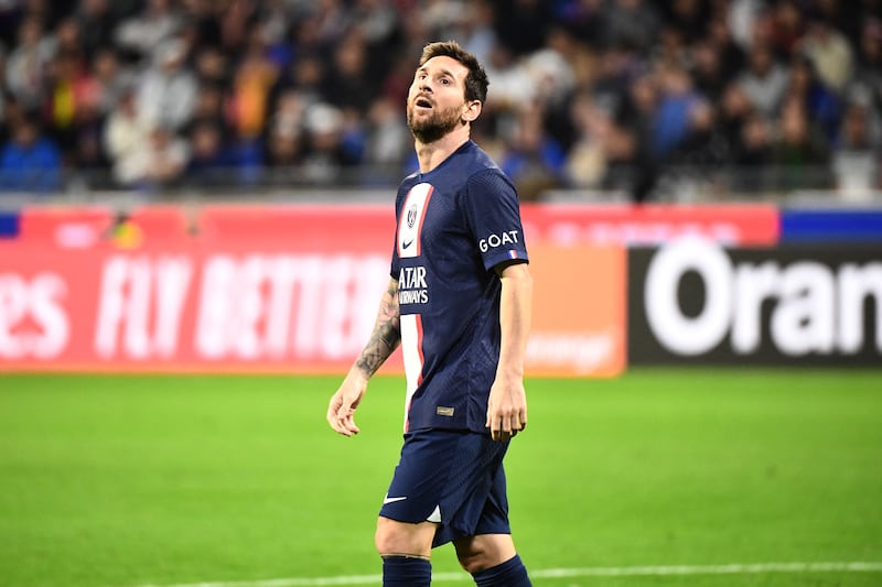 Paris Saint-Germain's Argentine forward Lionel Messi. AFP