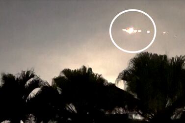 Moment Boeing 747 spits flames after takeoff in Miami