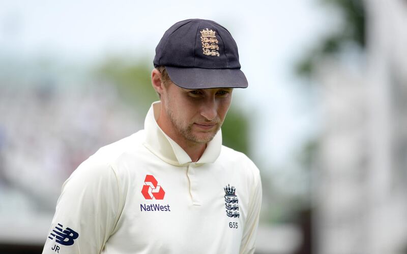LONDON, ENGLAND - MAY 27:  England captain Joe Root reacts after losing the 1st NatWest Test match at Lord's Cricket Ground on May 27, 2018 in London, England.  (Photo by Gareth Copley/Getty Images)