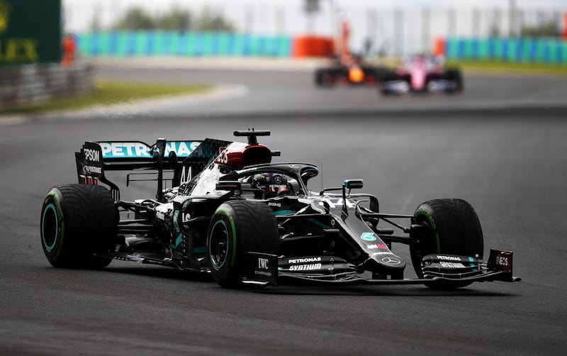 Lewis Hamilton on his way to victory at the Hungarian Grand Prix. Getty