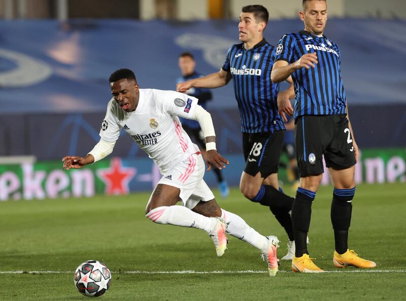 Left wing - Vinicius Jr (Real Madrid). One run against Atalanta epitomised the best and the most exasperating in Vinicius, brilliant in its ambition, speed and dribbling. Alas, the finish disappointed. But he is decisive in important matches. He won a penalty minutes later. EPA
