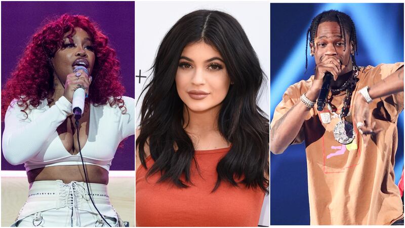 From left to right: SZA, Kylie Jenner and Travis Scott have all spoken about the deaths at Astroworld 2021