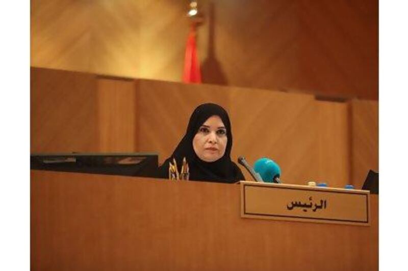 A reader congratulates Dr Ama Al Qubaisi on becoming Speaker of the FNC. Fatima Al Marzooqi / The National