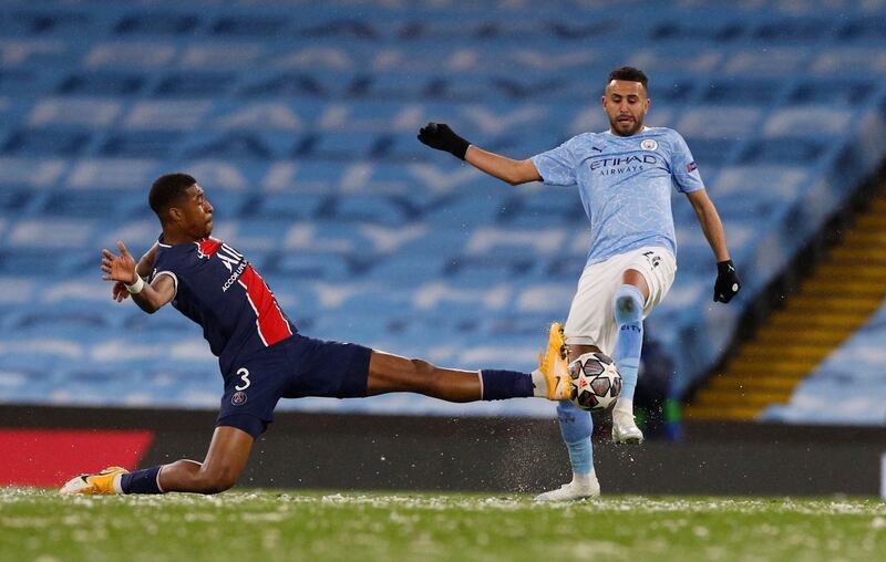 Presnel Kimpembe – 6. Got treatment for a head knock in the first half. Had his socks around his ankles and looked exhausted by the end. Lucky only to see yellow for a wild hack at Jesus. Reuters