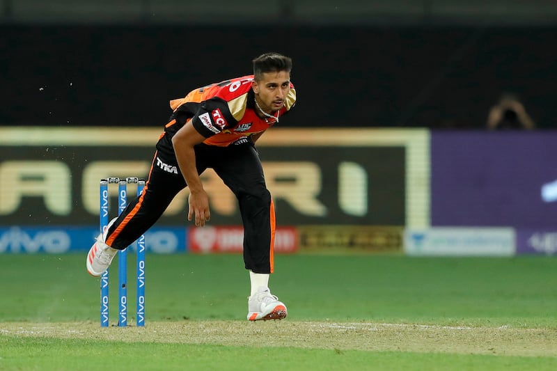 Sunrisers Hyderabad pacer Umran Malik was clocked at 151.03 kph against Kolkata Knight Riders in Dubai on Sunday. Sportzpics for IPL