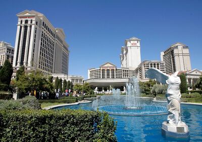 FILE - This July 19, 2007 file photo shows Caesars Palace hotel-casino in Las Vegas. A federal judge approved Tuesday, Jan. 17, 2017, a plan to reorganize a subsidiary of casino giant Caesars Entertainment Corp., clearing the way for the operating unit to exit bankruptcy after filing for Chapter 11 protection with $18 billion in debt. (AP Photo/Jae C. Hong, File)