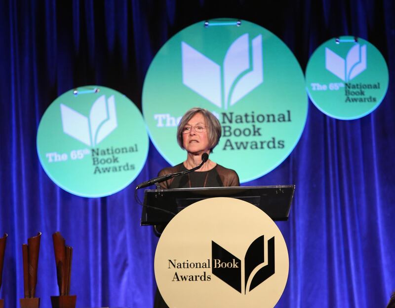 NEW YORK, NY - NOVEMBER 19: Louise Gluck attends 2014 National Book Awards on November 19, 2014 in New York City.   Robin Marchant/Getty Images/AFP