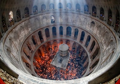 The Holy Fire ceremony in 2022. AFP