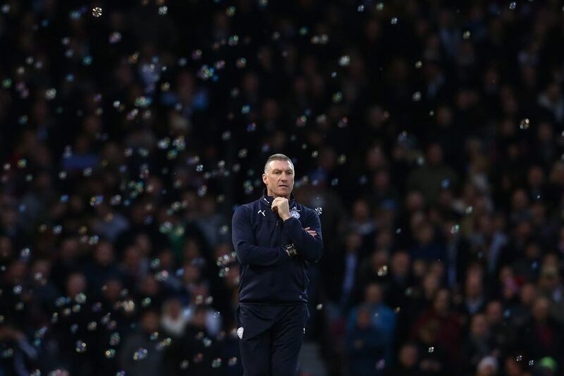 Nigel Pearson, Leicester City manager, observes his team playing West Ham United at Boleyn Ground on December 20, 2014 in London, England. Matthew Lewis / Getty Images