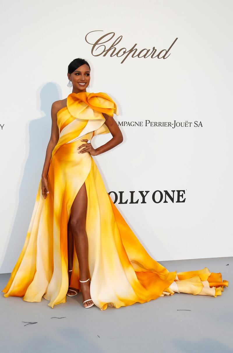 Jasmine Tookes in Georges Chakra. Photo: Reuters
