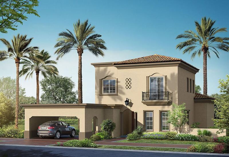 A rendering of a new 'Lila' villa at Arabian Ranches in Dubai. Courtesy Emaar