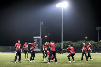 DUBAI, UNITED ARAB EMIRATES - NOV 14:

UAE's circket team training ahead of World T20, Asia Qualifier, in Thailand next week.

(Photo by Reem Mohammed/The National)

Reporter: PAUL RADLEY
Section: SP
