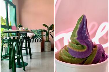 Soo Matcha is Abu Dhabi's first matcha-dedicated cafe offering hot and cold drinks, bites and soft serves. Photo: Soo Matcha