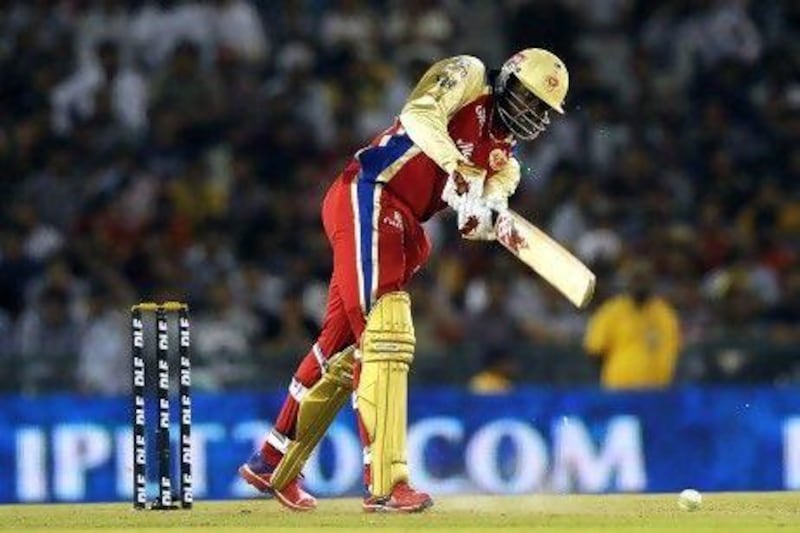 Chris Gayle has been a success for Royal Challengers Bangalore but has not played a Test match in nearly 18 months. Prakash Singh / AFP