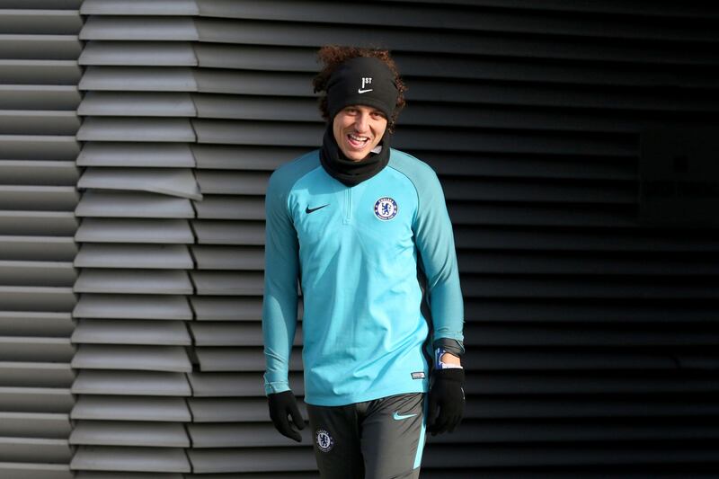 David Luiz arrives at Chelsea's training ground ahead of the Uefa Champions League clash with Roma. Steven Paston / /PA