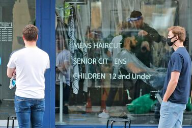 People in England can finally get a trim as the hairdressers reopen. AP