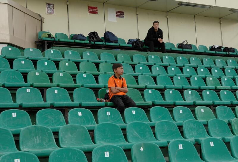 A lone spectator watches on. Reuters