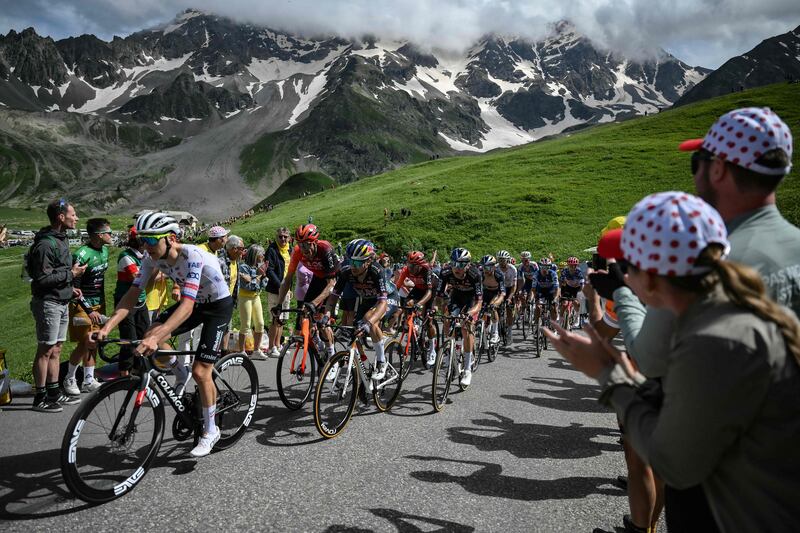 UAE Team Emirates' Slovenian rider Tadej Pogacar in action during the 4th stage of the 111th edition of the Tour de France, 140km between Pinerolo in Italy and Valloire in France. AFP