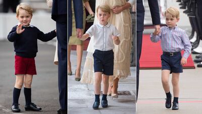 Prince George wearing shorts and socks. Reuters, Getty Images