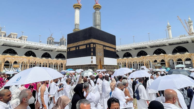 Pilgrims circle the Kaaba as Saudi Arabia welcomes back Muslims for the 2022 Hajj season. Reuters