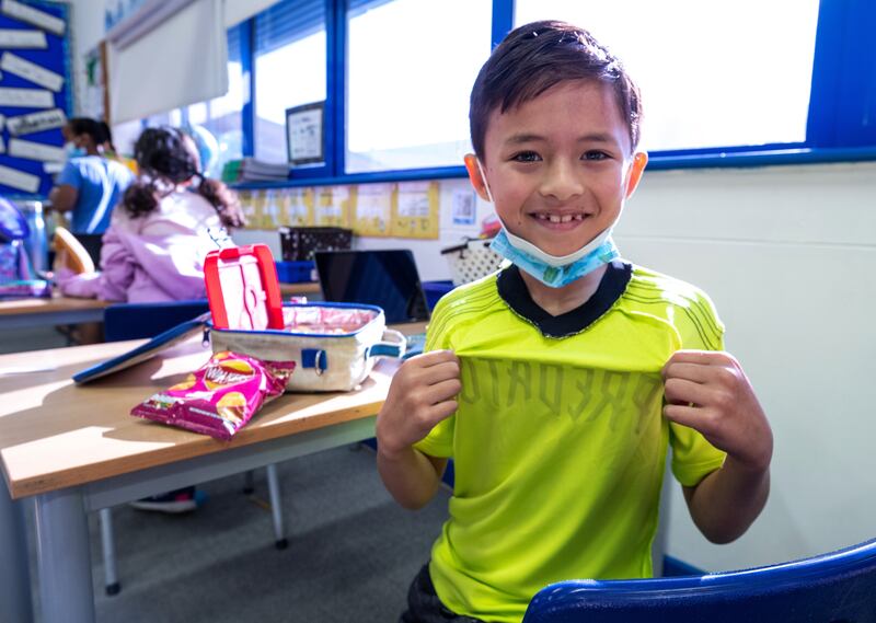 James Jarvis shows his inside out football shirt.