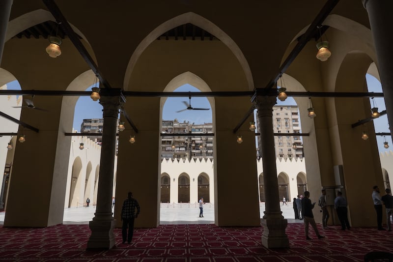 Build in 1269 at the start of Mamluk rule in Egypt, the Zaher Baybars Mosque's renovation cost more than 237 million Egyptian pounds. Kamal Tabikha/The National