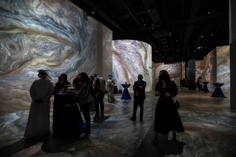 Infinity des Lumieres, the GCC's largest digital art centre, has a new space-themed exhibition on view. All photos: Ruel Pableo for The National