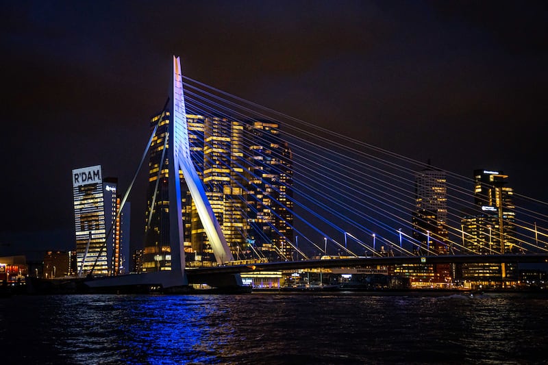 Erasmus Bridge in Rotterdam, the Netherlands. EPA