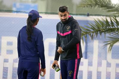 Ahmed Raza is leading the UAE team at the ongoing Women’s T20 World Cup Qualifiers. Pawan Singh / The National