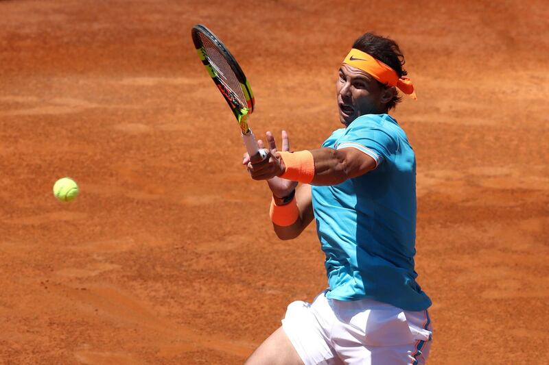 Tennis - ATP 1000 - Italian Open - Foro Italico, Rome, Italy - May 16, 2019   Spain's Rafael Nadal in action during his second round match against France's Jeremy Chardy   REUTERS/Matteo Ciambelli