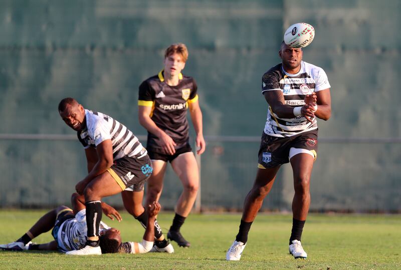 LAR Speranza 22 during the game against Zastawa at the Dubai Sevens. Chris Whiteoak / The National