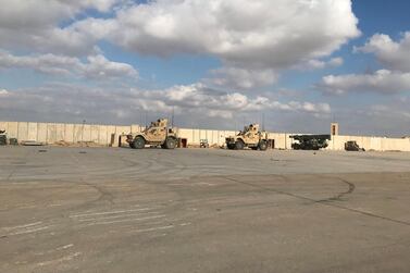 US military vehicles at Ain Al Asad air base in Anbar province, Iraq. Reuters