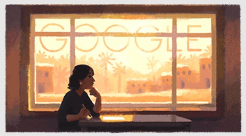 Egyptian author Alifa Rifaat is today's Google Doodle, honouring her on what would have been her 91st birthday. Courtesy Google
