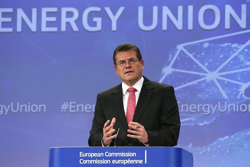 The energy blueprint of Maros Sefcovic, the vice president in charge of energy policy at the EC, contained proposals to fully integrate the energy markets of the EU’s member countries. Julien Warnand / EPA
