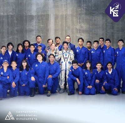Pupils at the Aerospace Camp in August 2023, hosted by Katya Echazarreta's foundation. Photo: Fundacion Espacial / Instagram