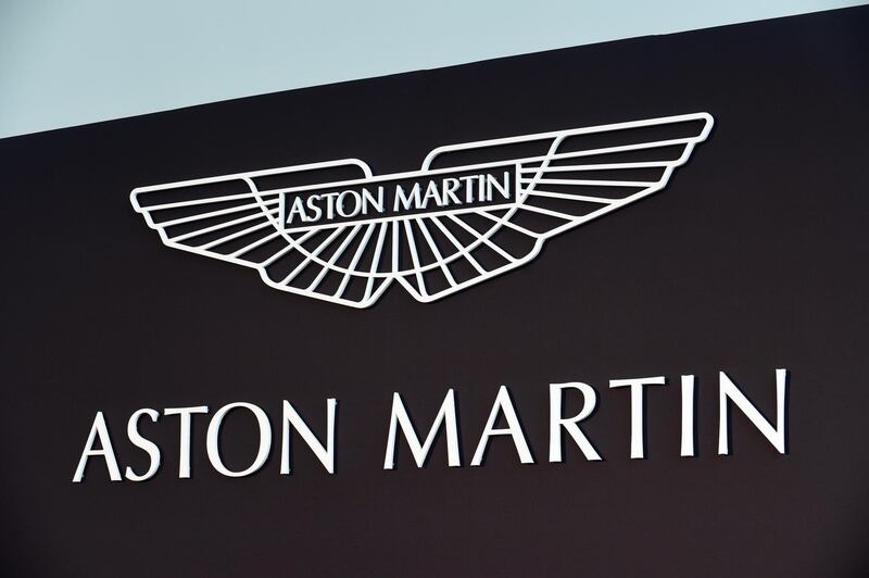 An Aston Martin logo is pictured at the new factory in Saint Athan, Wales, Britain December 6, 2019.   REUTERS/Rebecca Naden