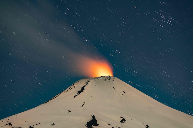 The Villarrica shows signs of activity. The volcano in Pucon, Chile, is among the most active in South America. AFP