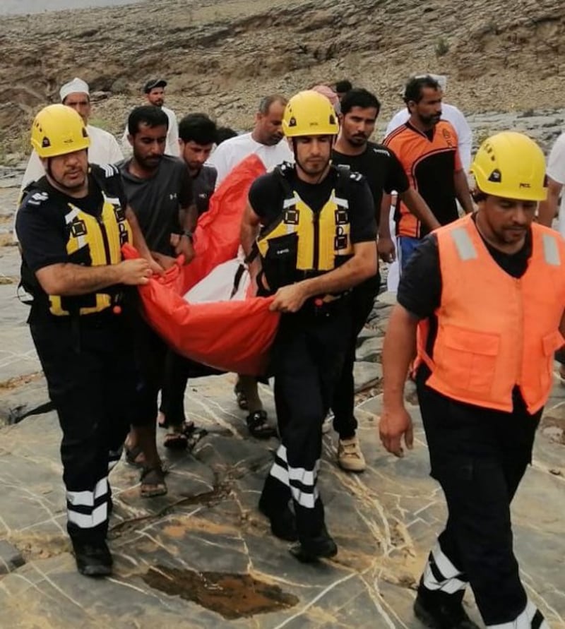 One Asian died in a flooded valley Jebel Shams in the sultanate's north. Photo: Oman Civil Defence and Ambulance Authority