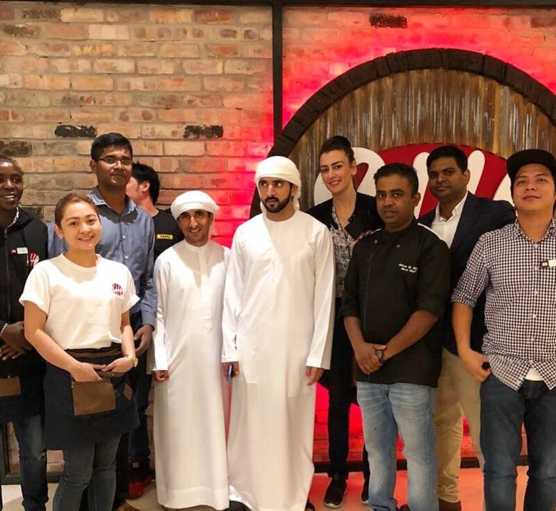 Sheikh Hamdan gives his support to home-grown brands, including She Burger, founded by Shaikha Eissa. The restaurant in Al Wasl has a line in quirkily-named burgers. Photo: Instagram / @she_burger